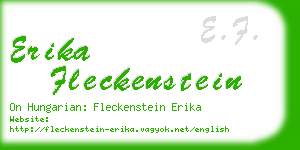 erika fleckenstein business card